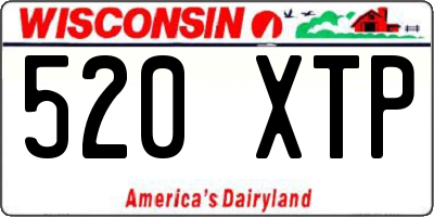 WI license plate 520XTP
