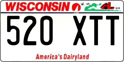 WI license plate 520XTT