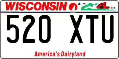 WI license plate 520XTU