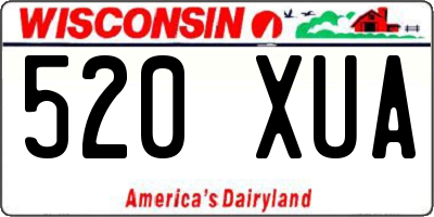 WI license plate 520XUA