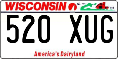 WI license plate 520XUG