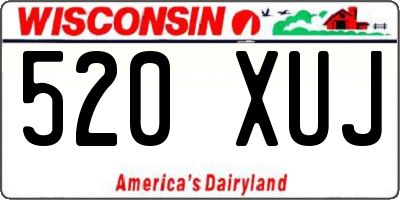 WI license plate 520XUJ