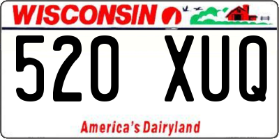 WI license plate 520XUQ