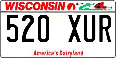 WI license plate 520XUR