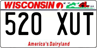 WI license plate 520XUT