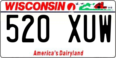 WI license plate 520XUW
