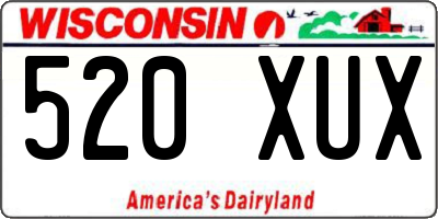 WI license plate 520XUX