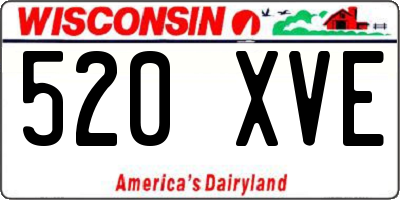 WI license plate 520XVE