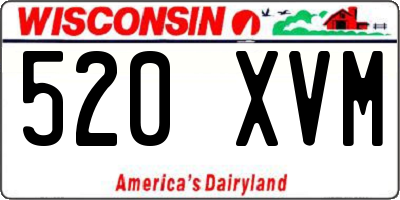 WI license plate 520XVM
