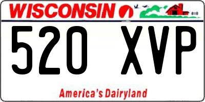WI license plate 520XVP