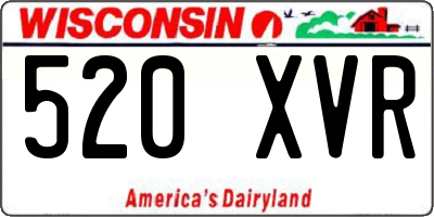 WI license plate 520XVR