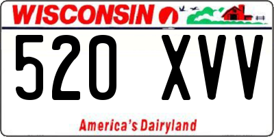 WI license plate 520XVV