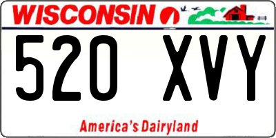 WI license plate 520XVY