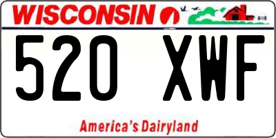 WI license plate 520XWF