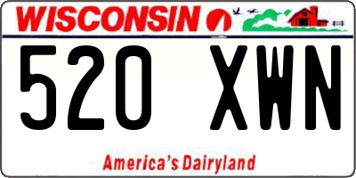 WI license plate 520XWN
