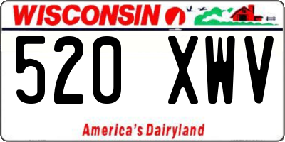 WI license plate 520XWV