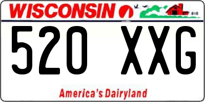 WI license plate 520XXG