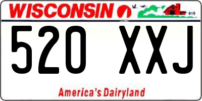WI license plate 520XXJ