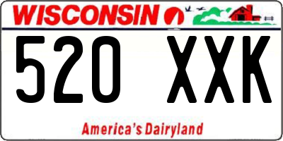WI license plate 520XXK