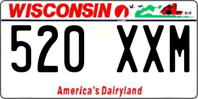 WI license plate 520XXM