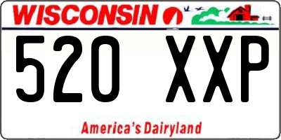 WI license plate 520XXP