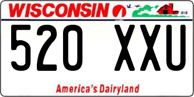 WI license plate 520XXU