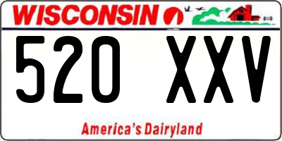 WI license plate 520XXV