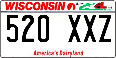WI license plate 520XXZ