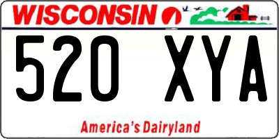 WI license plate 520XYA