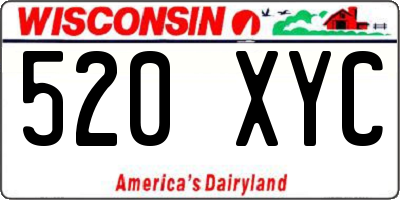 WI license plate 520XYC
