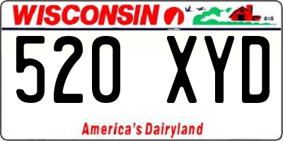 WI license plate 520XYD