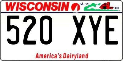 WI license plate 520XYE