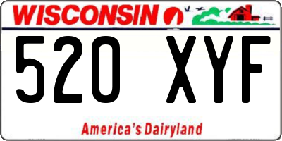 WI license plate 520XYF