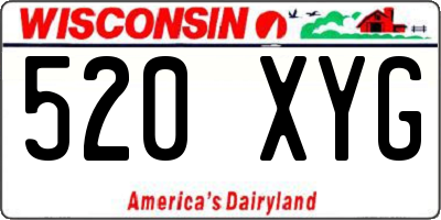 WI license plate 520XYG