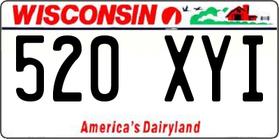 WI license plate 520XYI