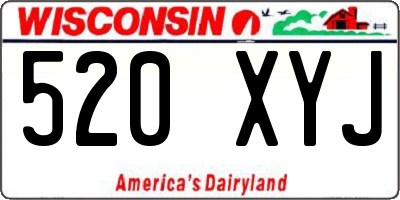 WI license plate 520XYJ