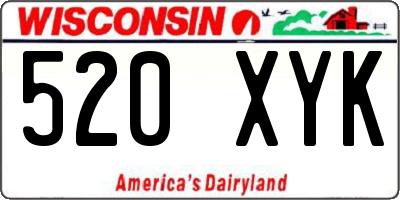 WI license plate 520XYK