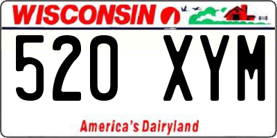 WI license plate 520XYM