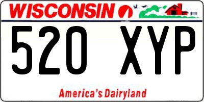 WI license plate 520XYP