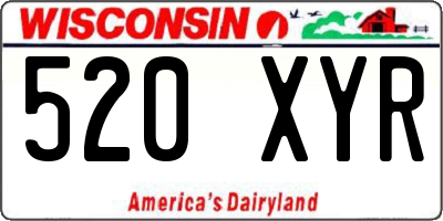 WI license plate 520XYR