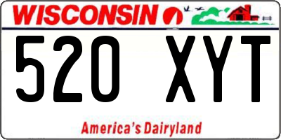 WI license plate 520XYT
