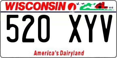 WI license plate 520XYV
