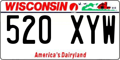 WI license plate 520XYW