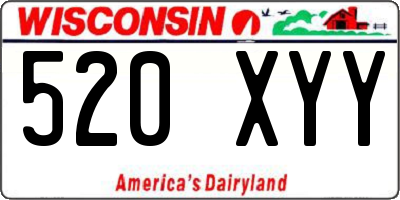 WI license plate 520XYY