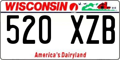 WI license plate 520XZB