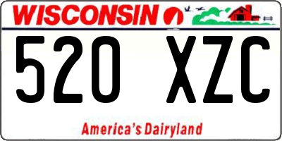 WI license plate 520XZC