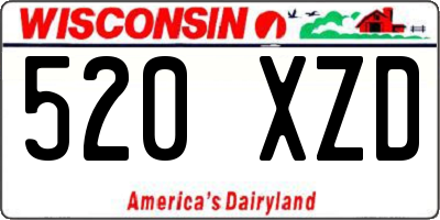 WI license plate 520XZD