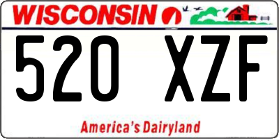 WI license plate 520XZF