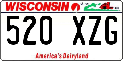 WI license plate 520XZG