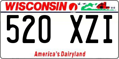 WI license plate 520XZI